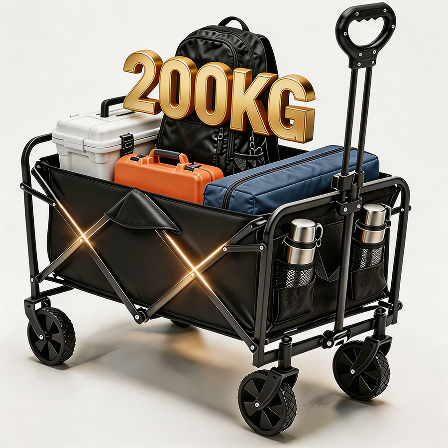 Outdoor Camping Trolley - Heavy Duty Large Capacity Folding Wagon