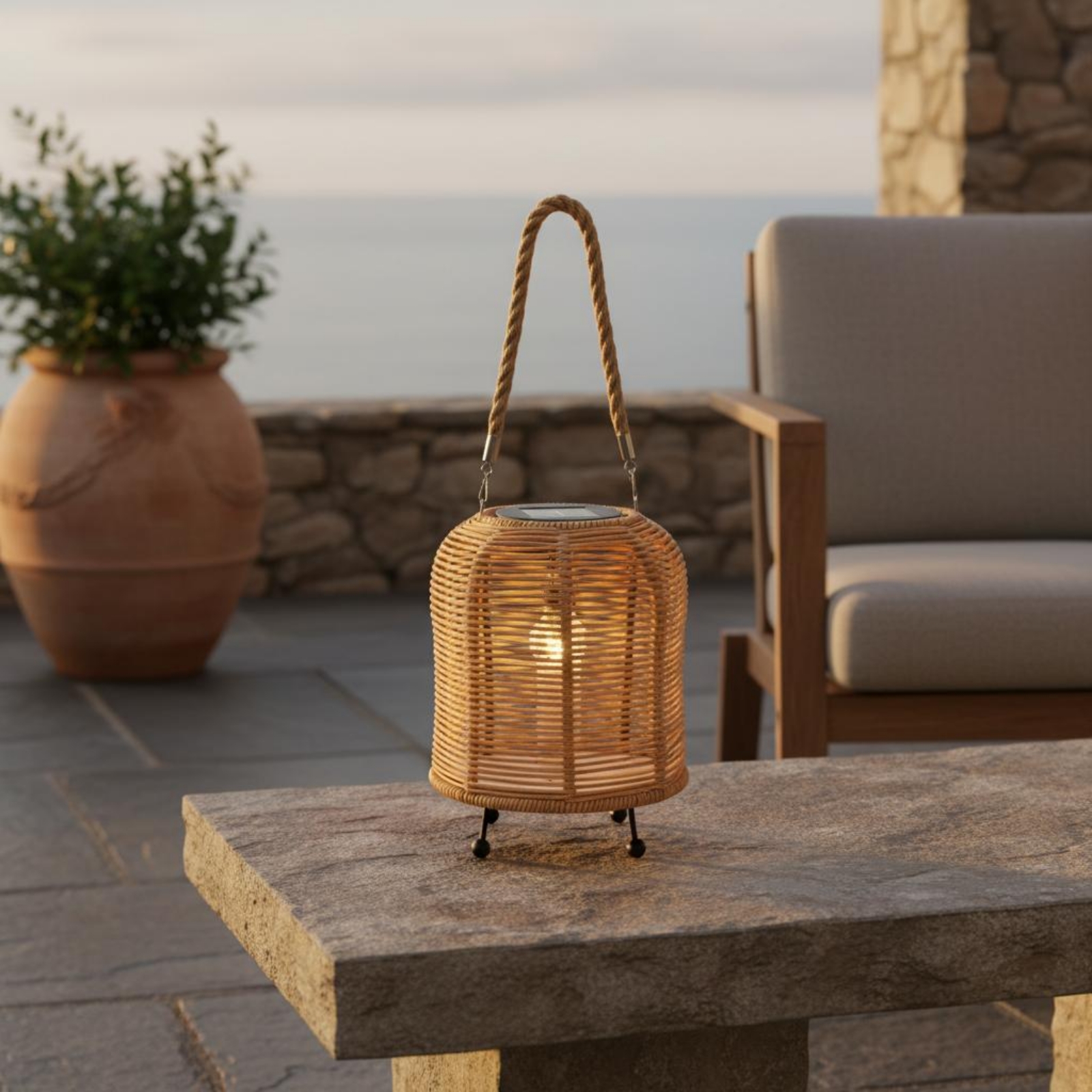 Handwoven Solar Lantern Braide - Camping Solar Lantern 评论和价格