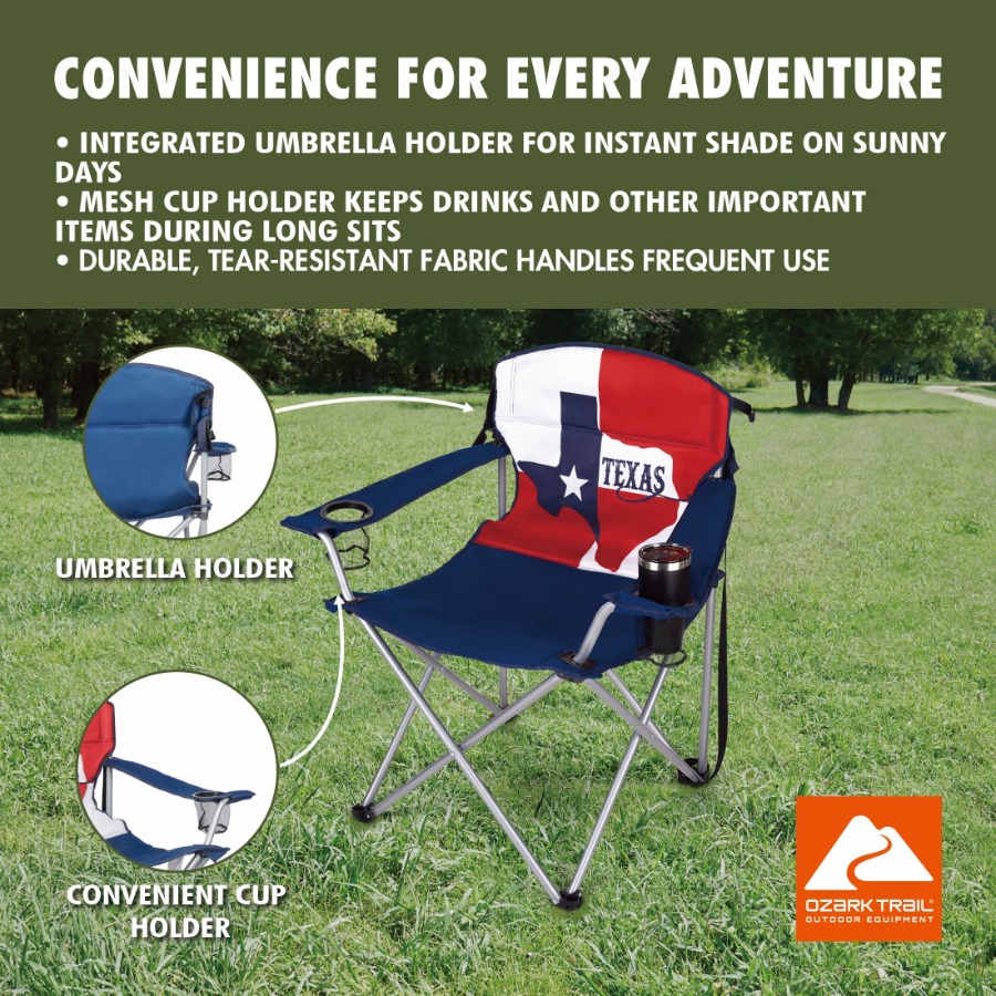 Texas Big Tall Camp Chair with - Outdoor Camping In Texas 评论和价格