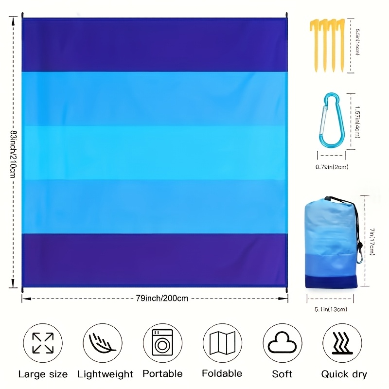 Large Sand Proof Beach Blanket - Outdoor Camping Rug 评论和价格