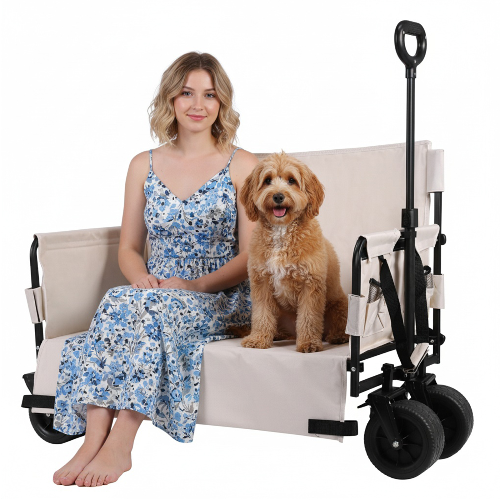 Collapsible Heavy Duty Wagon w - Outdoor Camping Trolley 评论和价格