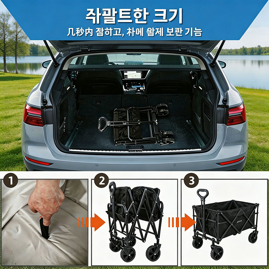 Heavy Duty Large Capacity Fold - Outdoor Camping Trolley 评论和价格