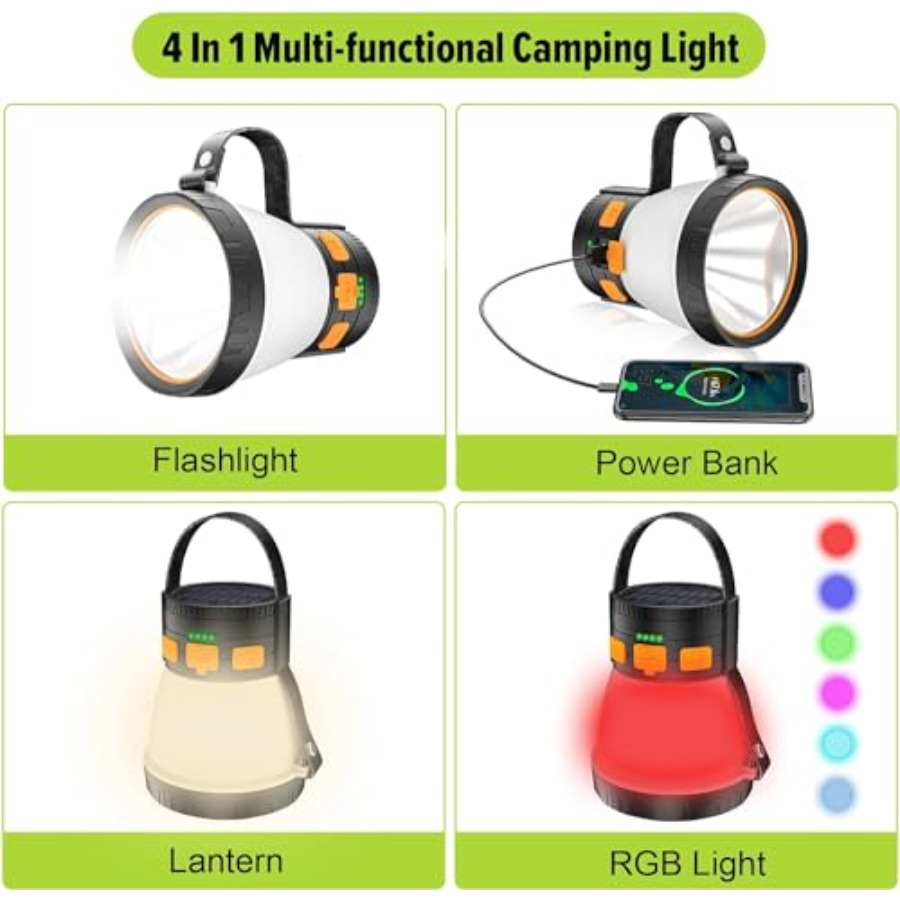 2 Pack LED Camping Lantern, 15 - Camping Solar Lantern 评论和价格