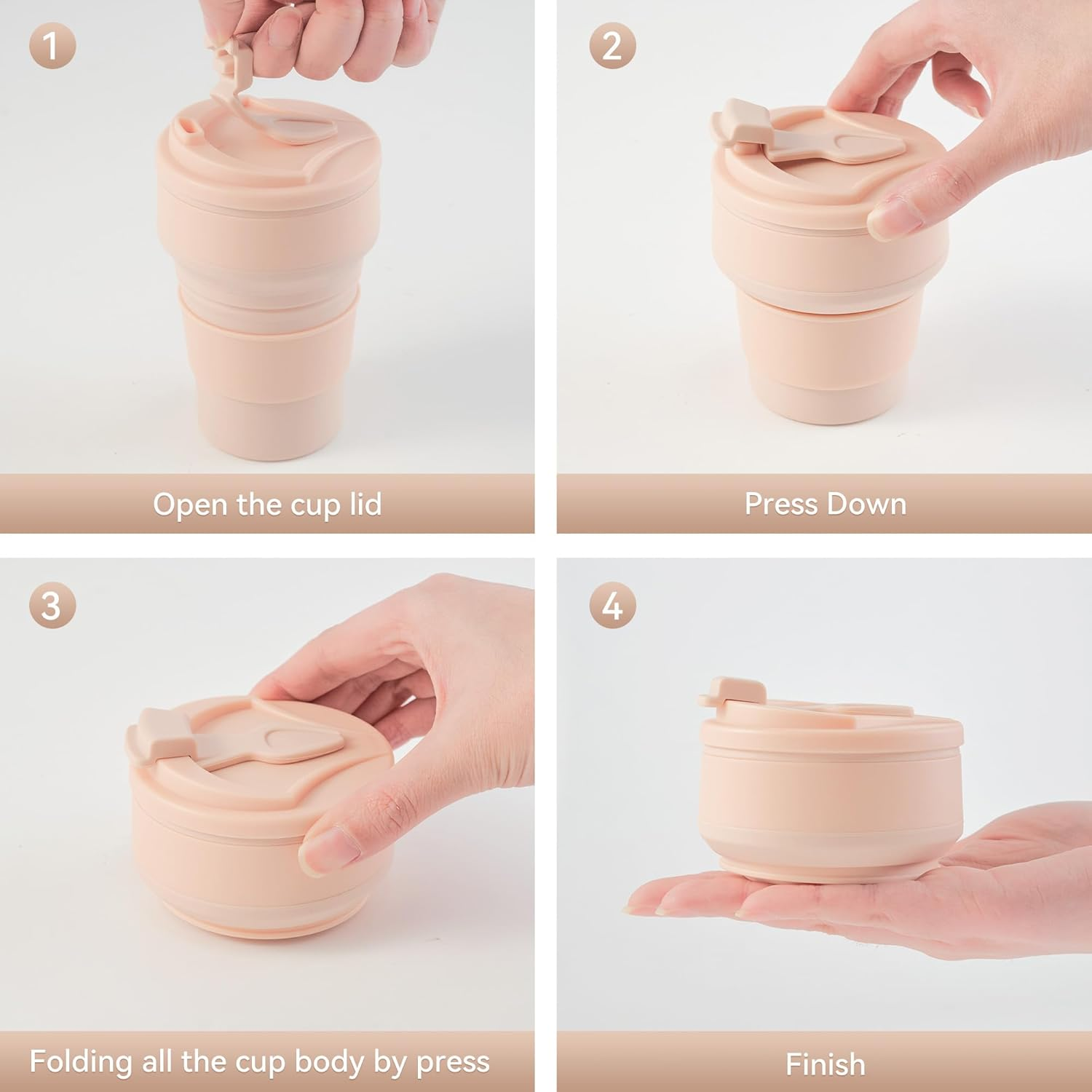 Collapsible Silicone Travel Cu - Outdoor Activities In Camping 评论和价格