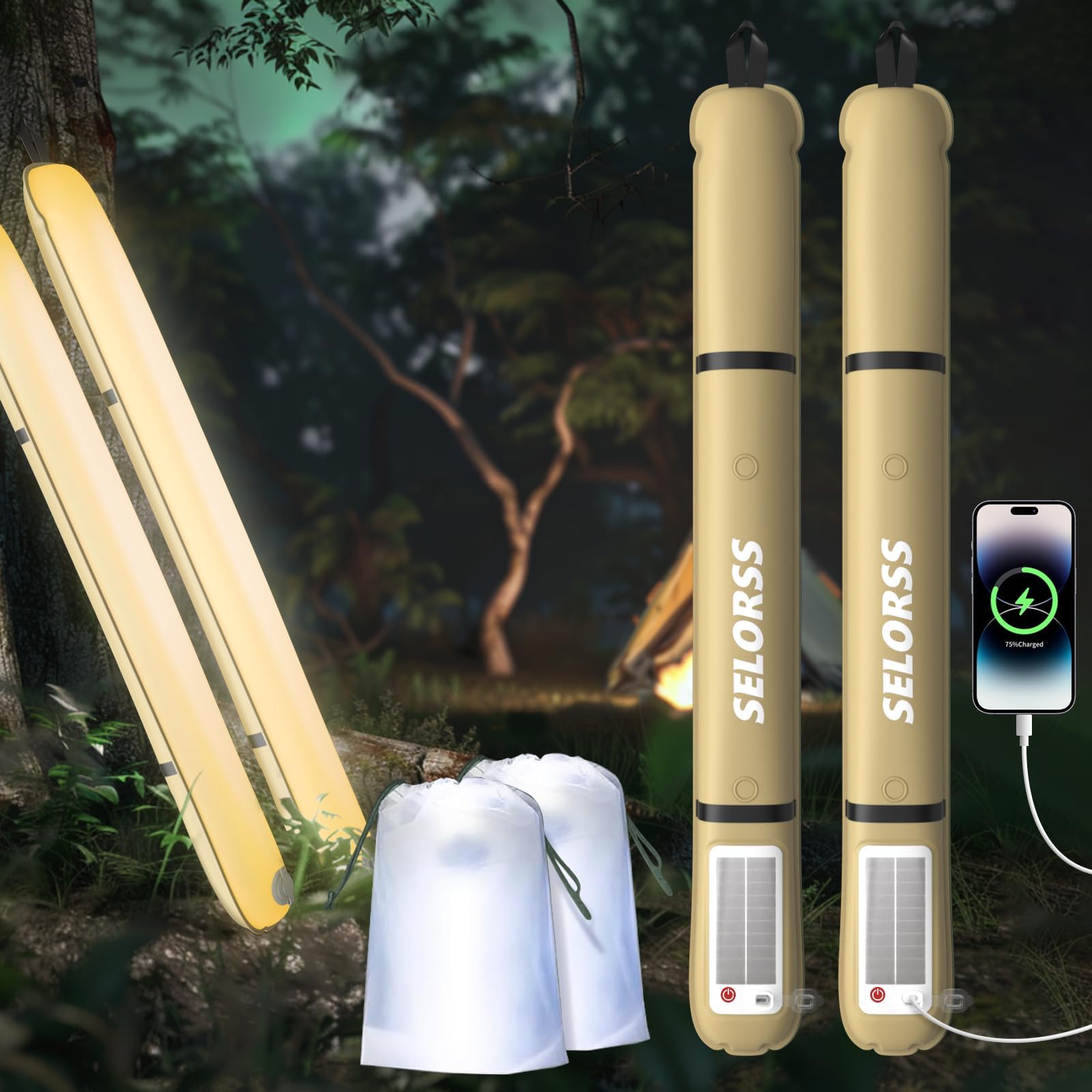 SELORSS Solar Camping Lantern  - Camping Solar Lantern 评论和价格