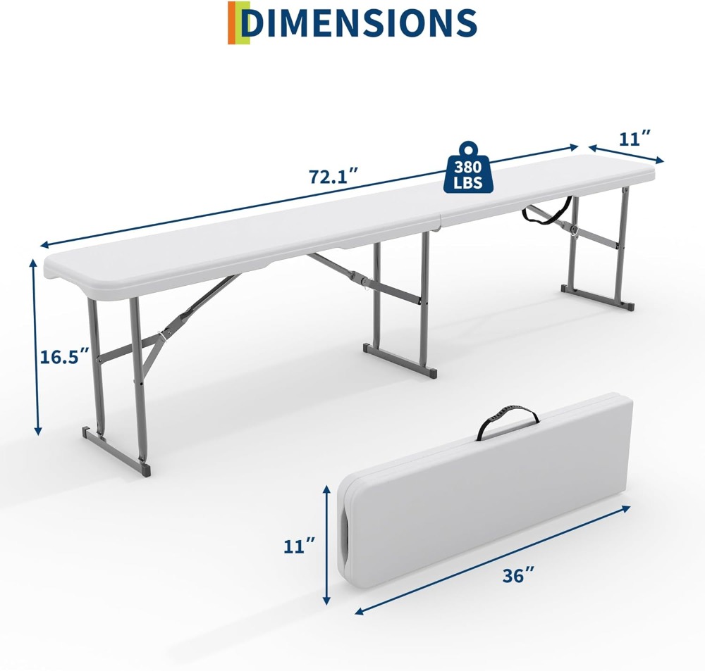 6FT Folding Bench 2 Pack, Port - Outdoor Activities In Camping 评论和价格