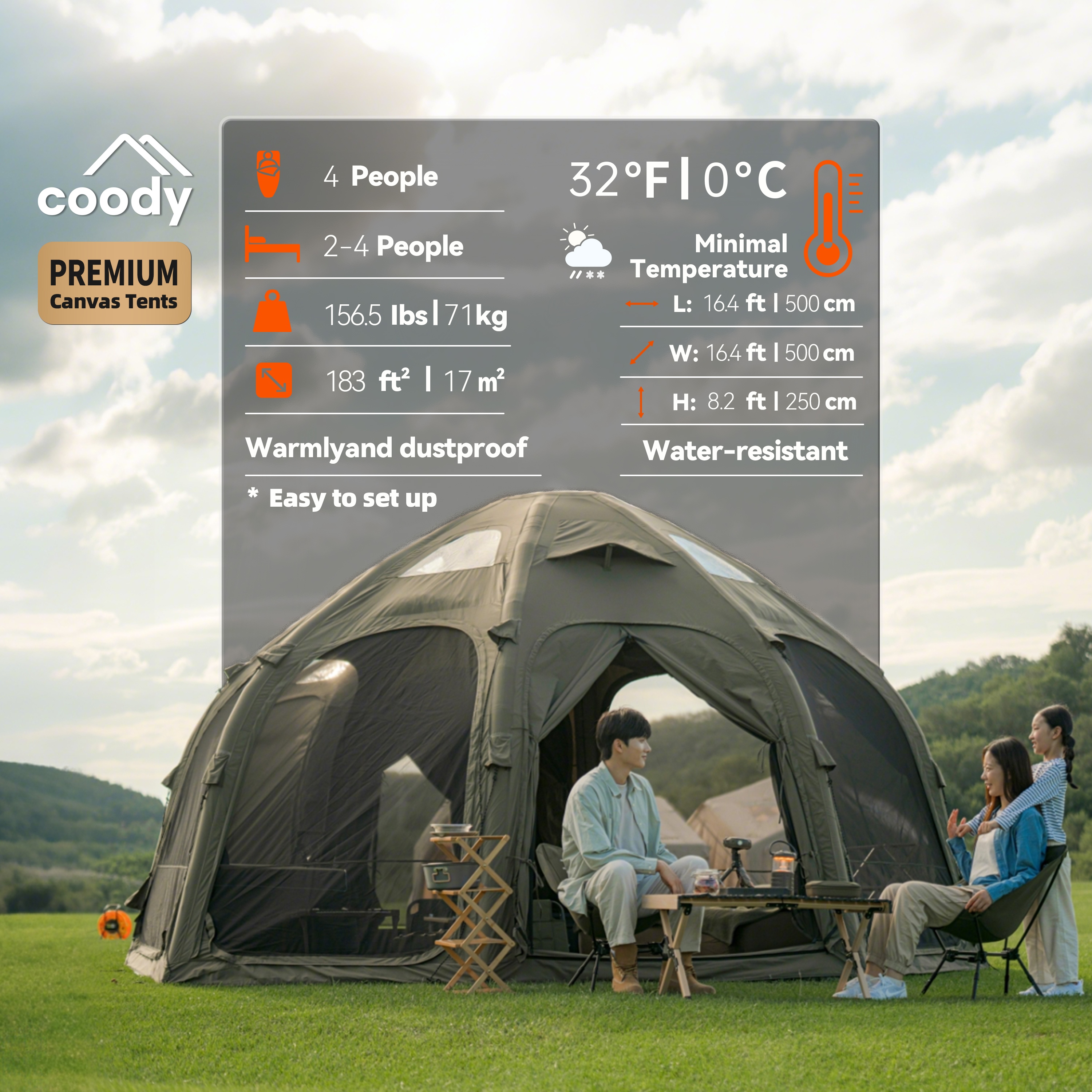 Dome Air Tent-Army Green Dome  - Outdoor Camping Venues 评论和价格