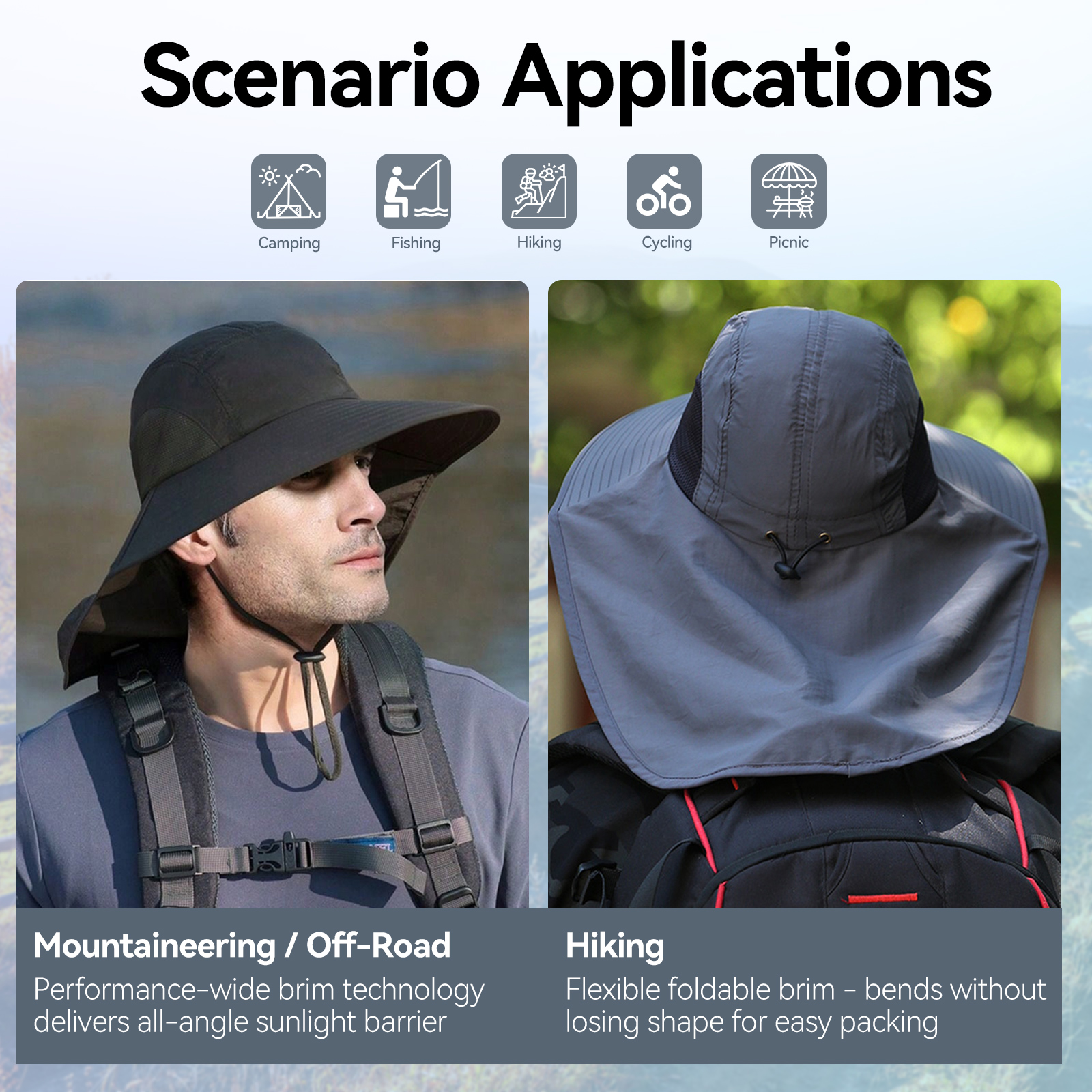 Outdoor UV Protection Sun Hat  - Camping Outdoor Quick Drying Sun Neck Protection Cap Hat 评论和价格