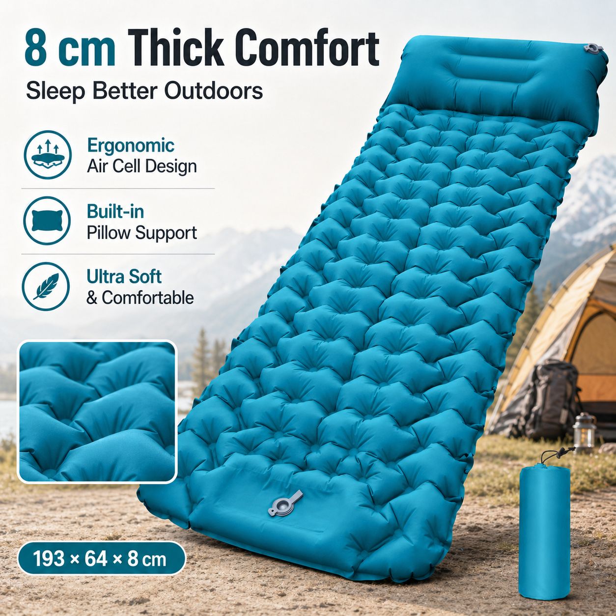 Ultralight Inflatable Camping  - Outdoor Camping Rug 评论和价格