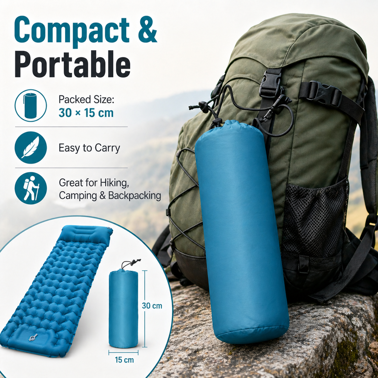 Ultralight Inflatable Camping  - Outdoor Camping Rug 评论和价格