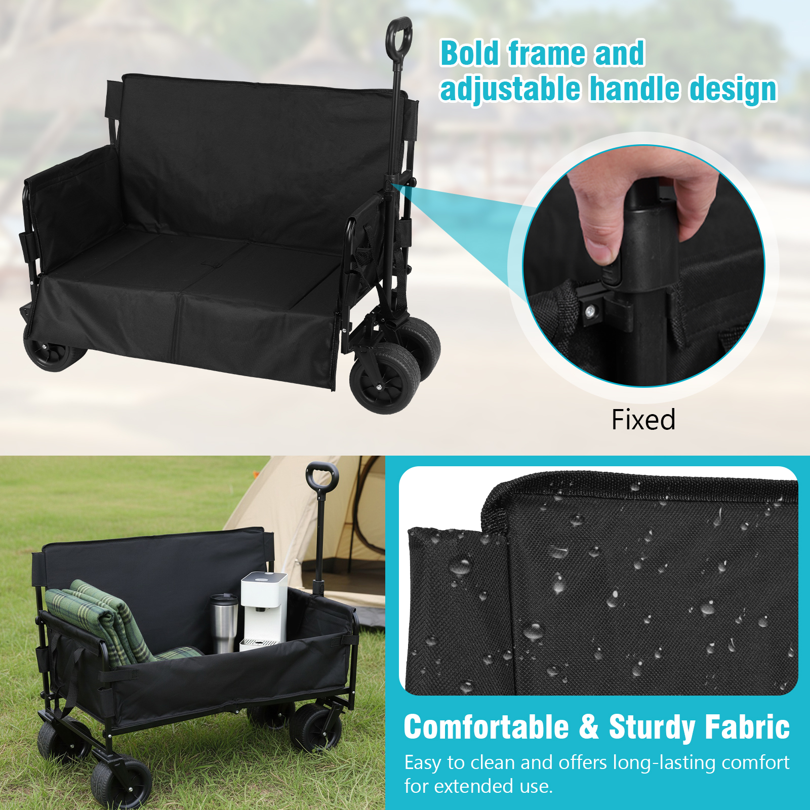 Large Capacity Collapsible Wag - Outdoor Camping Trolley 评论和价格