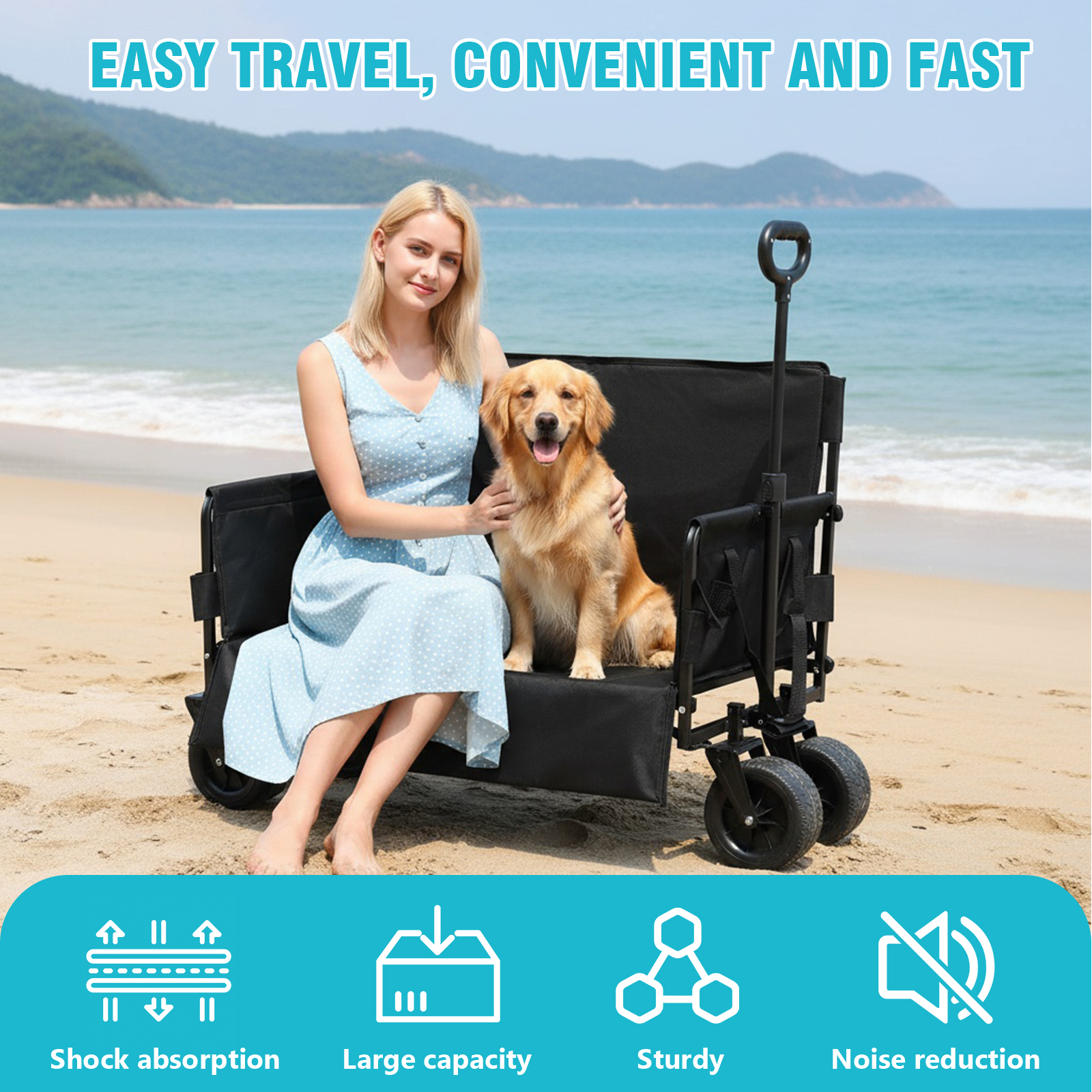Large Capacity Collapsible Wag - Outdoor Camping Trolley 评论和价格
