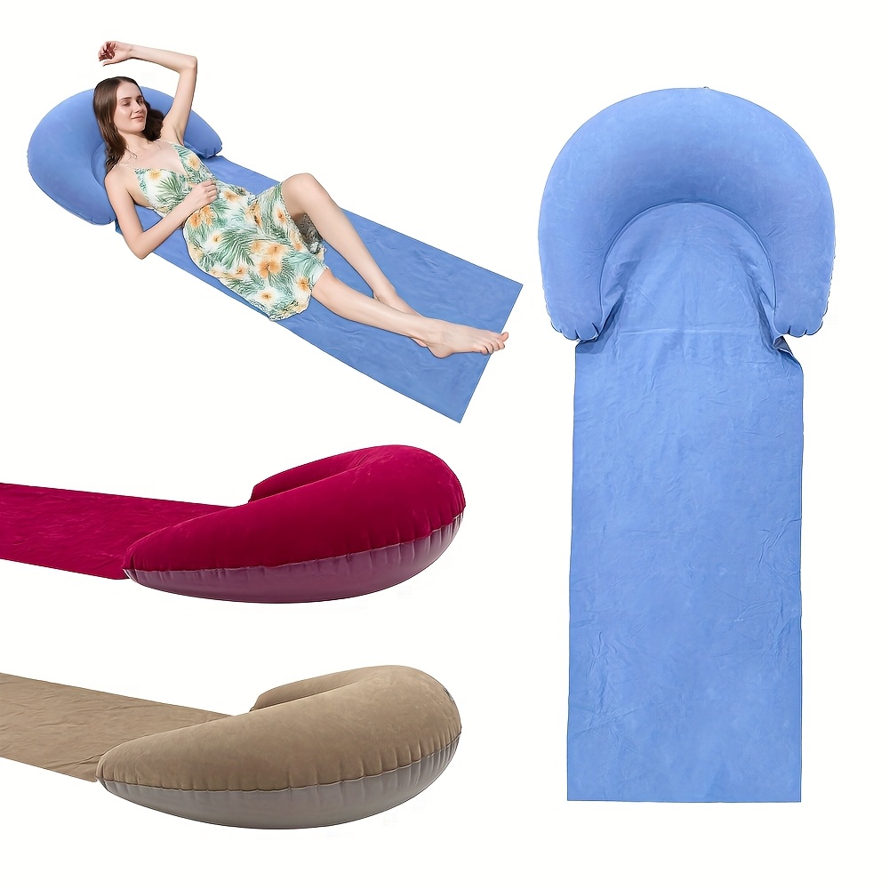 Beach Mat with Inflatable Head - Outdoor Camping Rug 评论和价格