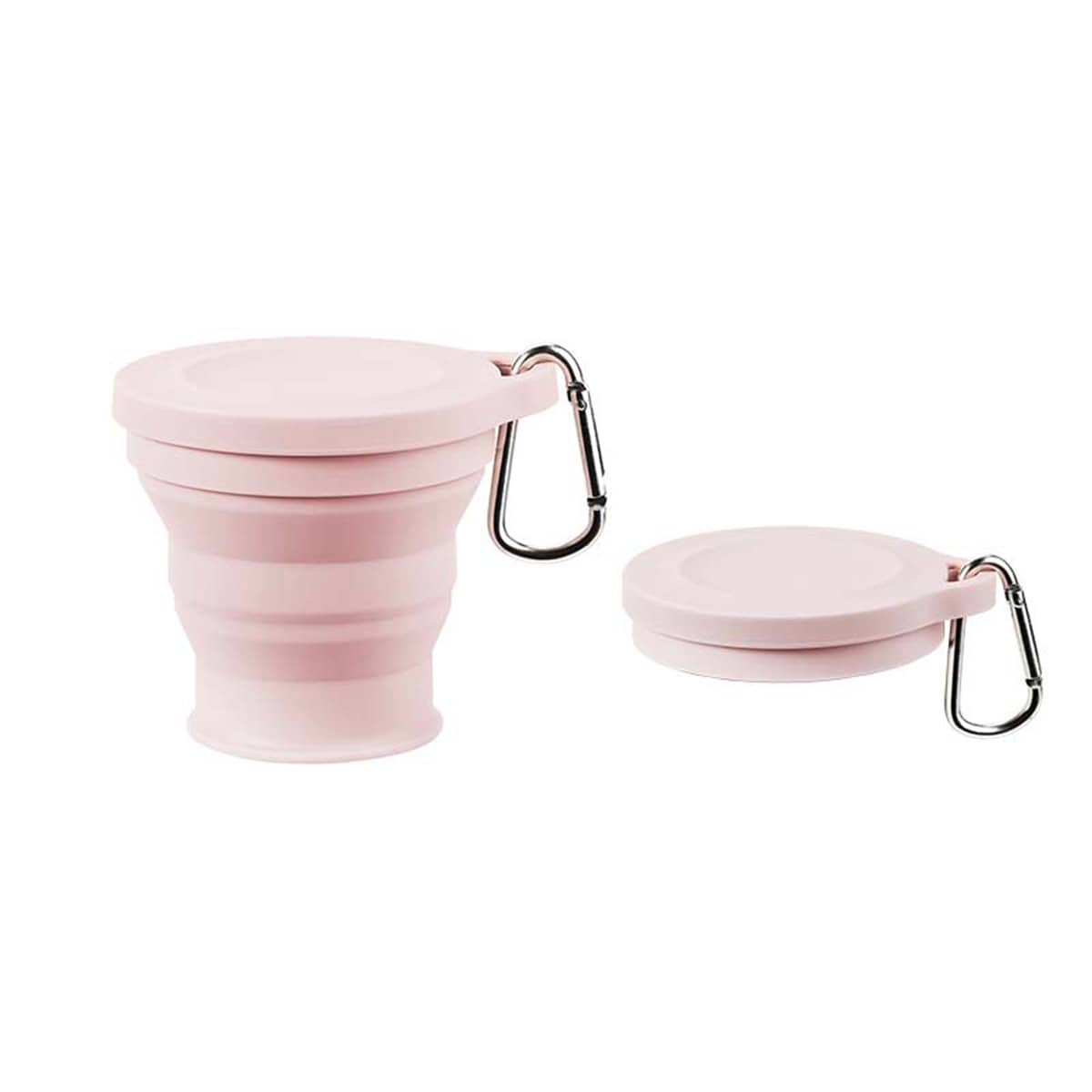 1pc Pink Collapsible Silicone  - Outdoor Activities In Camping 评论和价格