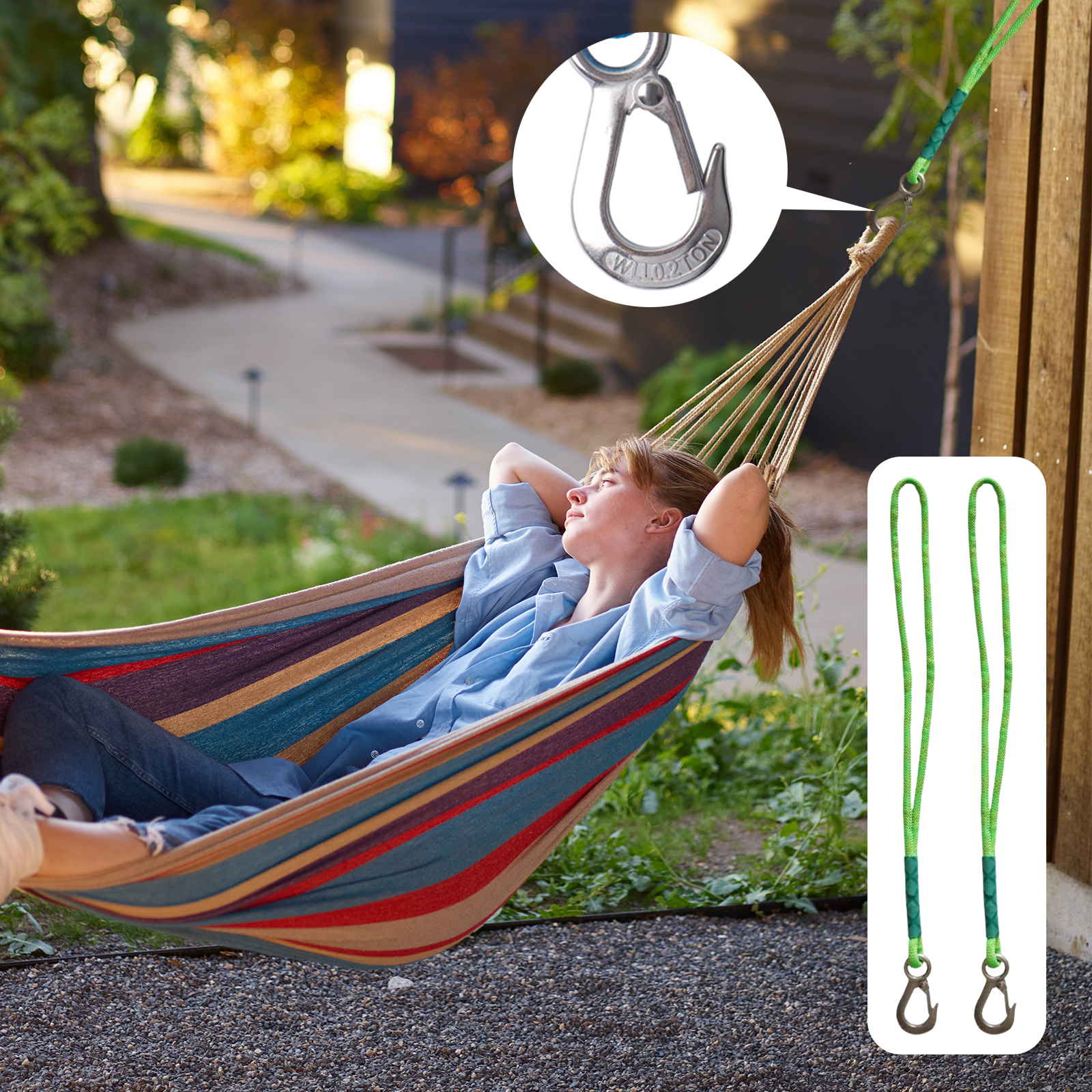 Swing Suspension Strap with He - Camping Hammock 评论和价格