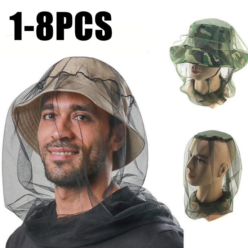 Mesh Head Net Fishing Hat Anti - Outdoor Camping Mosquito Net 评论和价格